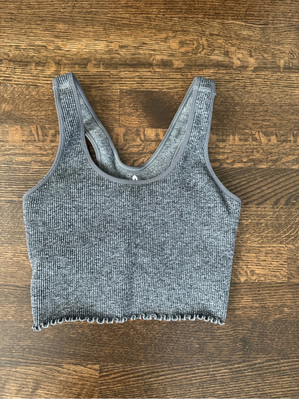 Spiritual Gangster Gray Ribbed Cropped Tank